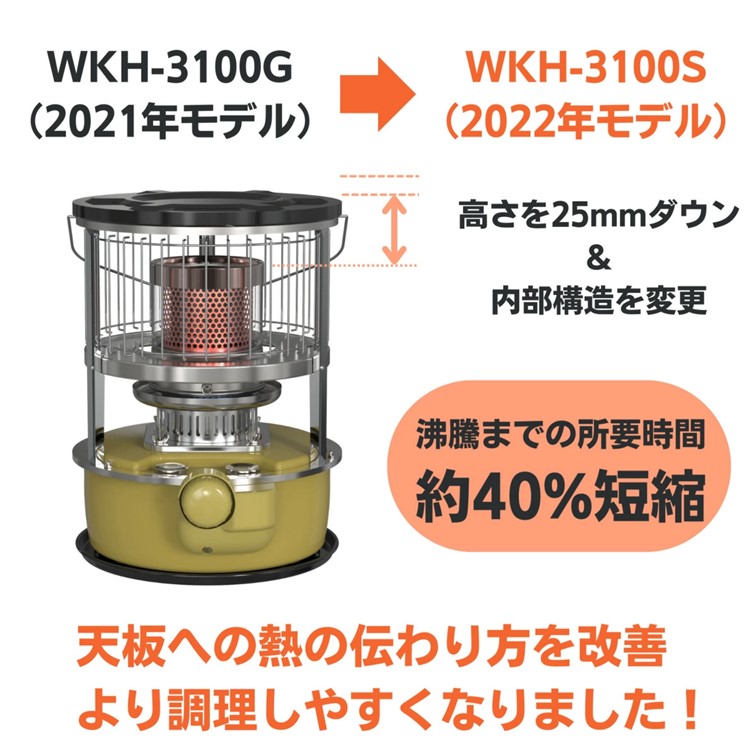 【20%OFF】PASECO｜WKH-3100S 2022年モデル 屋外専用 灯油トーブ